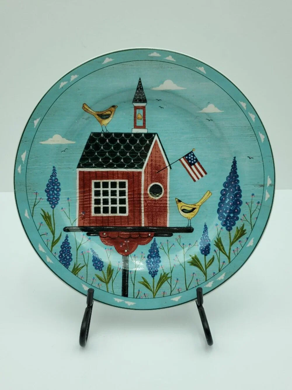 Sakura Birdhouse Salad Plates Warren Kimble Birds Dessert Small Luncheon Plates